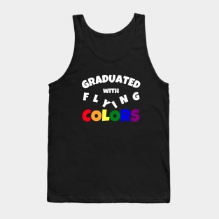 Graduated with Flying Colors | LGBT Graduation Gift | Gay Grad Present | Pride Shirt Tank Top